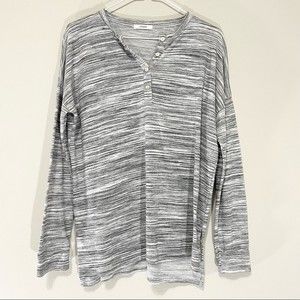 Cherish Heathered Gray Comfy Long Sleeve Size M